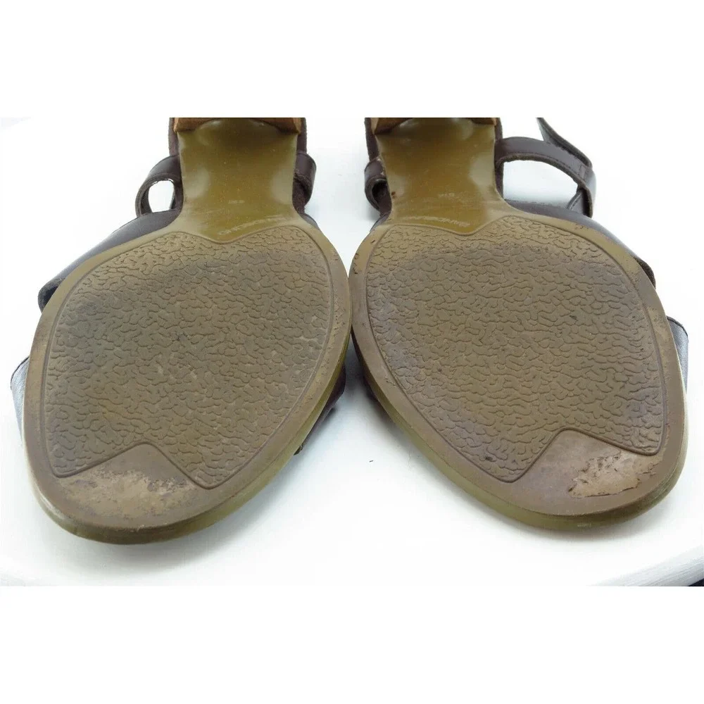 Bandolino Sz 8 M Brown Slingback Leather Women‎ Sandals